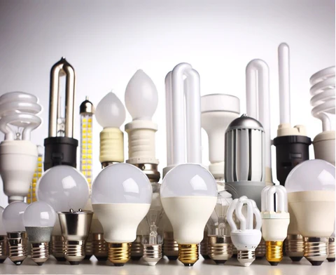 Range of light bulb types stocked by Energy Links Ghana